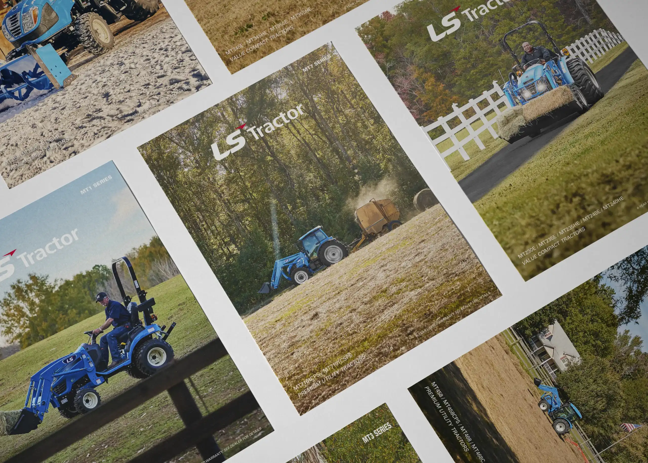 various pictures of an ls tractor brochure