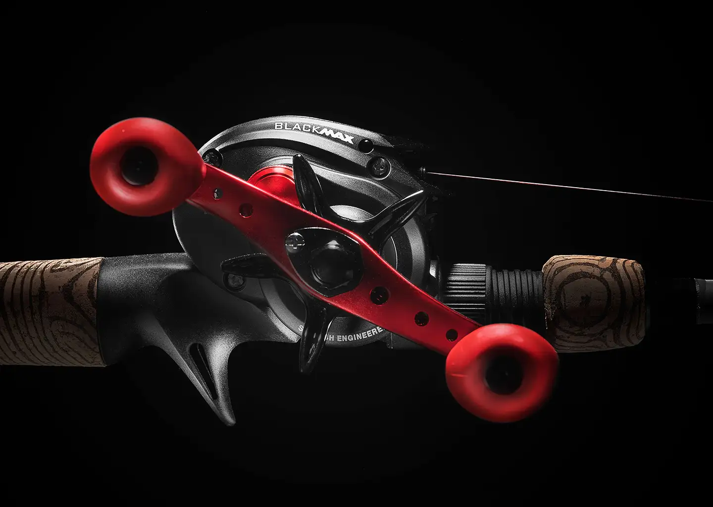 side view of a blackmax fishing reel